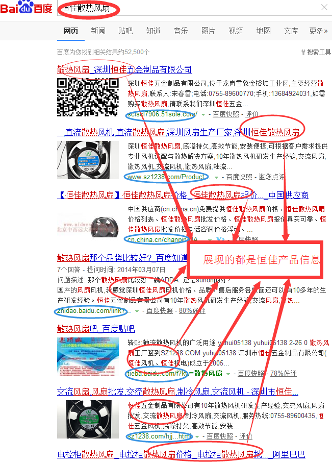 百度查询关键词恒佳散热风扇